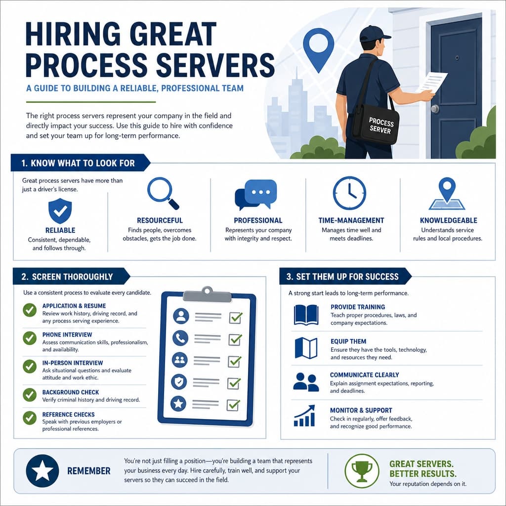 Process Server Hiring Checklist cover